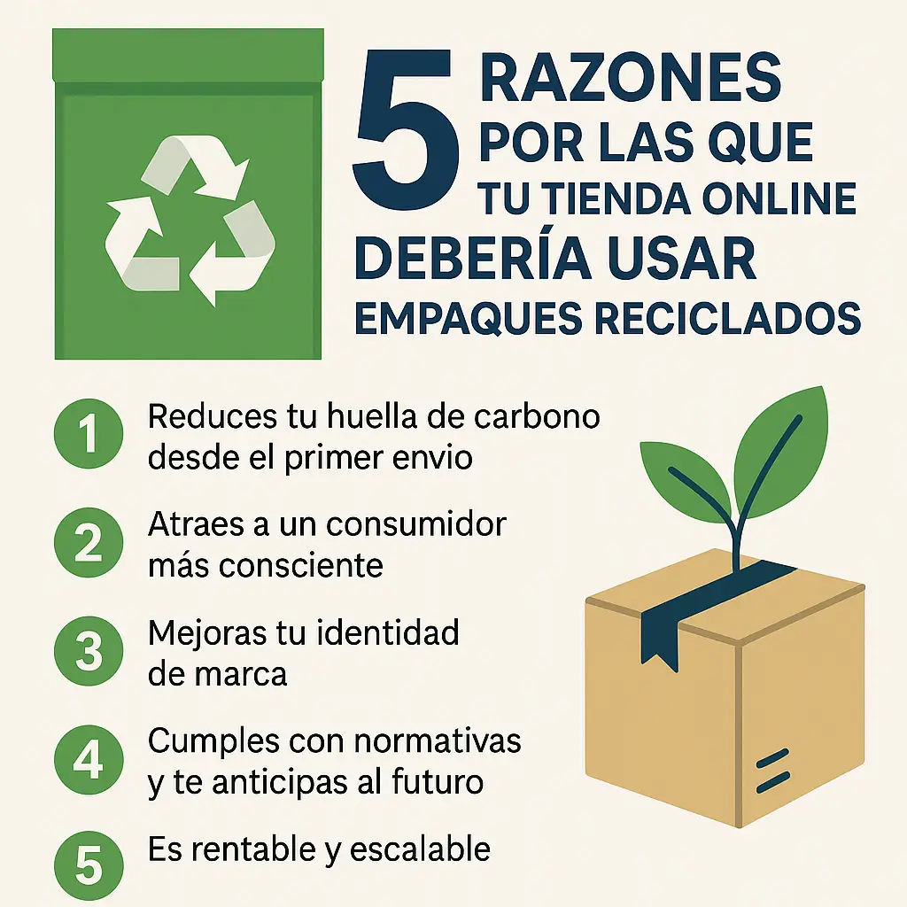 5 razones por las que tu tienda online debería usar empaques reciclados