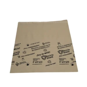 Bolsa de seguridad e-commerce bioplástico de maíz compostable Colombia. bolsas compostables para envíos ecommerce Colombia